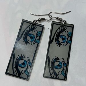 Anime crying eyes earrings